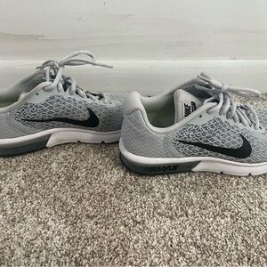 Nike Air Max Gray Sneakers with Black Swoosh